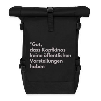 Mental cinemas without public screenings - Roll Top Backpack - black - Front