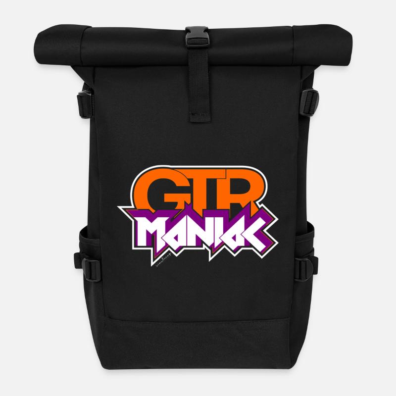 Guitar Maniac - Roll Top Backpack - black
