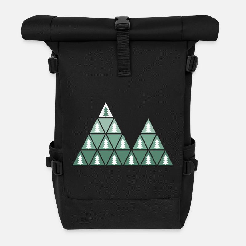 Tannen & Berge - Rolltop Rucksack - Schwarz