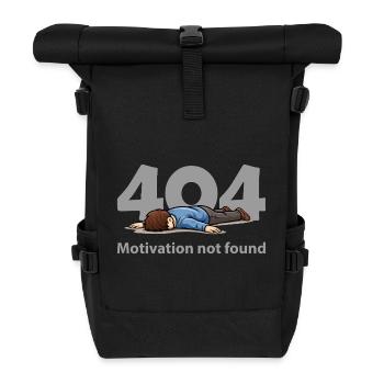 Motivation non trouvée – Erreur 404 - Sac à dos roll top - noir - Devant