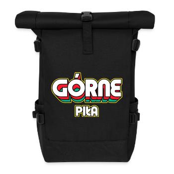 Górne Piła. Name des Retro-Bezirks - Rolltop Rucksack - Schwarz - Vorne