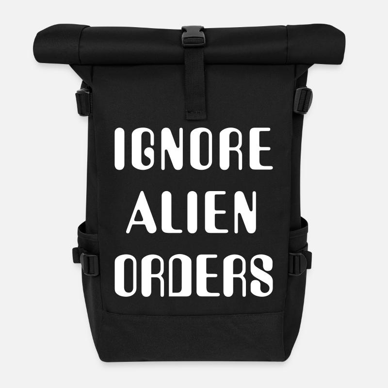 Ignore Alien Orders - Rolltop Rucksack - Schwarz