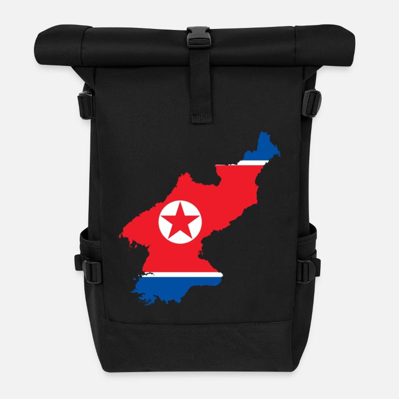 CORÉE DU NORD T-SHIRT - Sac à dos roll top - noir
