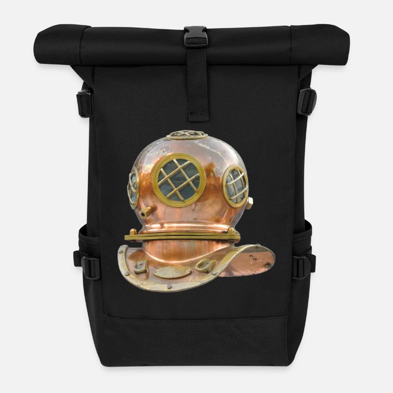 diving snorkeling diver taucher schnorcheln tauche - Rolltop Rucksack - Schwarz