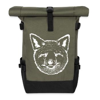 FoxHead White - Roll Top Backpack - olive/black - Front