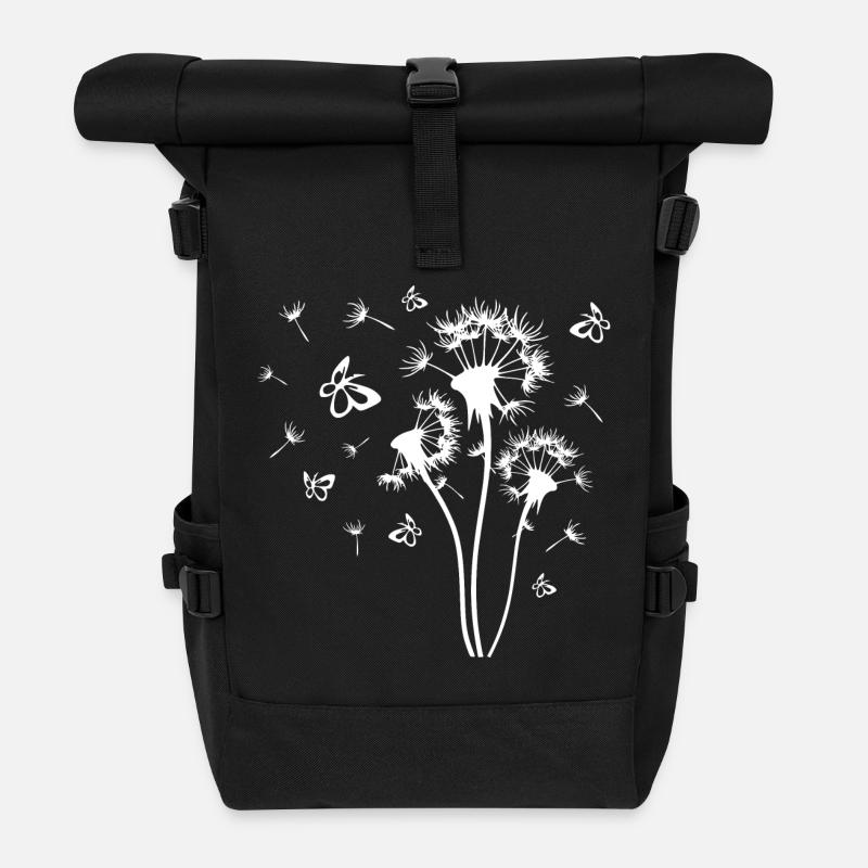 Pusteblume - Rolltop Rucksack - Schwarz