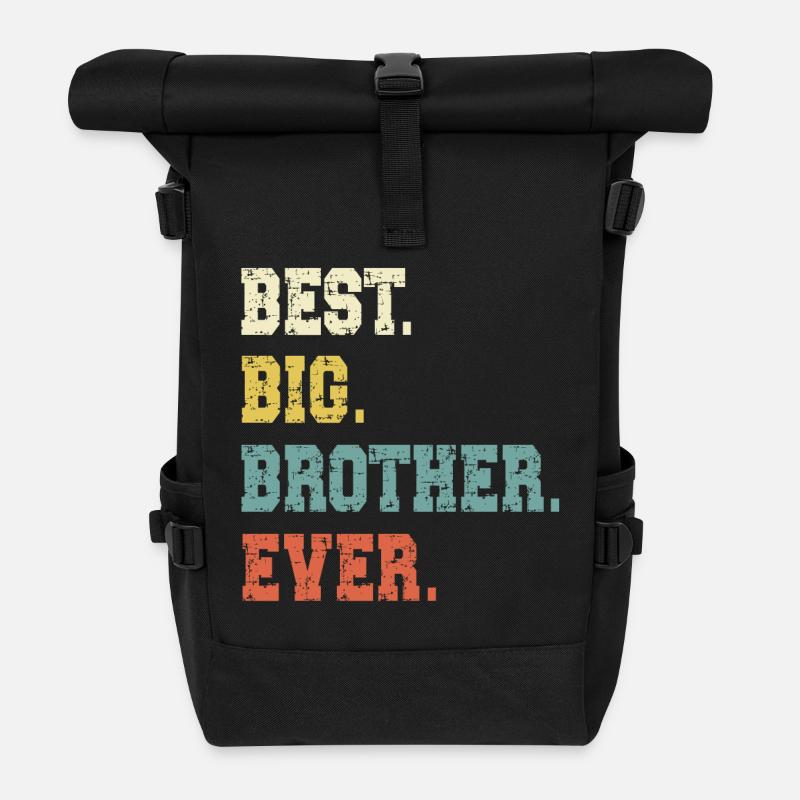 Grosser Bruder - Rolltop Rucksack - Schwarz