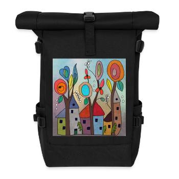 Elfendörfchen - Rolltop Rucksack - Schwarz - Vorne