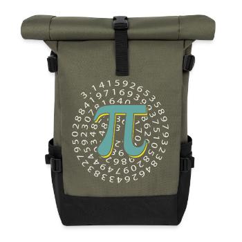 Pi Day - Happy Pi Day - Roll Top Backpack - olive/black - Front