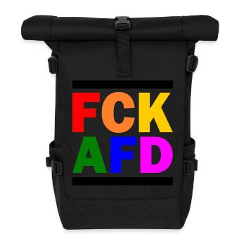 Fck afd - Rolltop Rucksack - Schwarz - Vorne