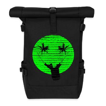 SMILEY VACATION - Roll Top Backpack - black - Front