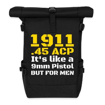 1911 Zubehör 1911 .45 ACP Sportschießen IPSC - Rolltop Rucksack - Schwarz - Vorne