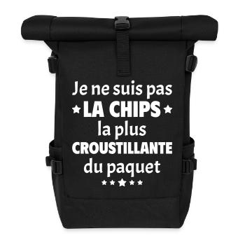 Pas la chips la plus craquante du paquet - Sac à dos roll top - noir - Devant