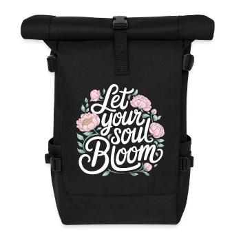 Laisse ton âme s’épanouir - Sac à dos roll top - noir - Devant