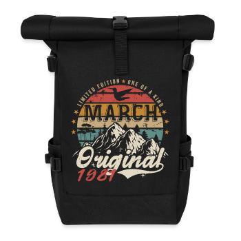 Genial seit März 1981 | Geburtstag März 1981 - Rolltop Rucksack - Schwarz - Vorne