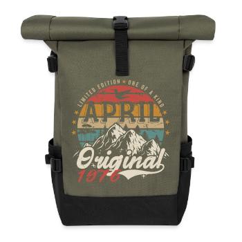 April 1976 | Geburtstag April 1976 - Rolltop Rucksack - Olive/Schwarz - Vorne