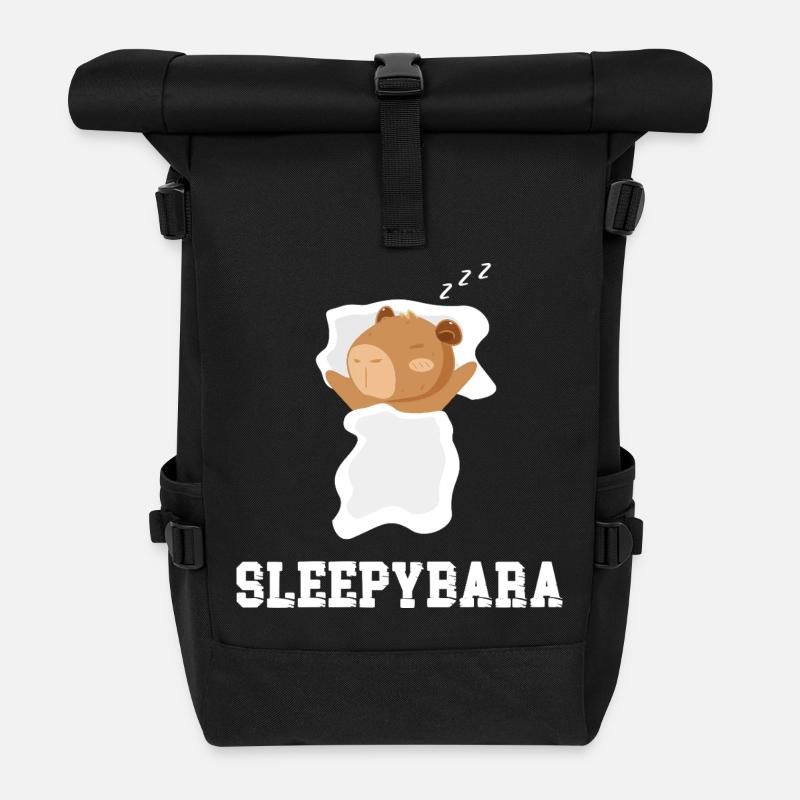 Sleepybara - Rolltop Rucksack - Schwarz