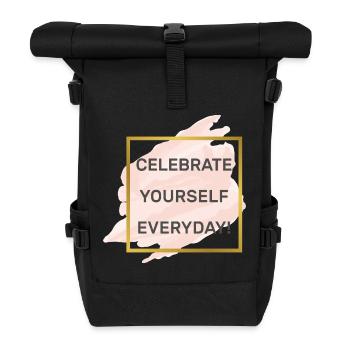 Selbstbewußtsein Motivation Selbstvertrauen Liebe - Rolltop Rucksack - Schwarz - Vorne
