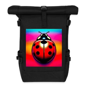 Marienkäfer - Rolltop Rucksack - Schwarz - Vorne