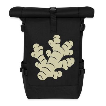 Ginger Design – Fresh & Healthy - Roll Top Backpack - black - Front