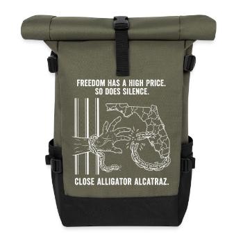 Alligator Alcatraz - Roll Top Backpack - olive/black - Front