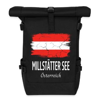 Millstätter See - Rolltop Rucksack - Schwarz - Vorne