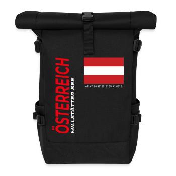 Millstätter See - Rolltop Rucksack - Schwarz - Vorne
