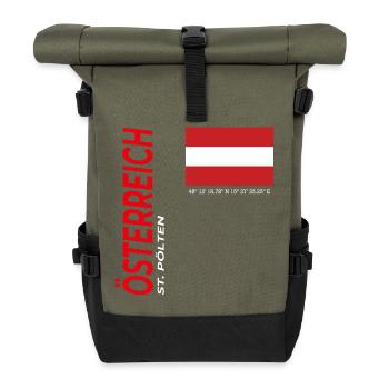 St. Pölten - Rolltop Rucksack - Olive/Schwarz - Vorne