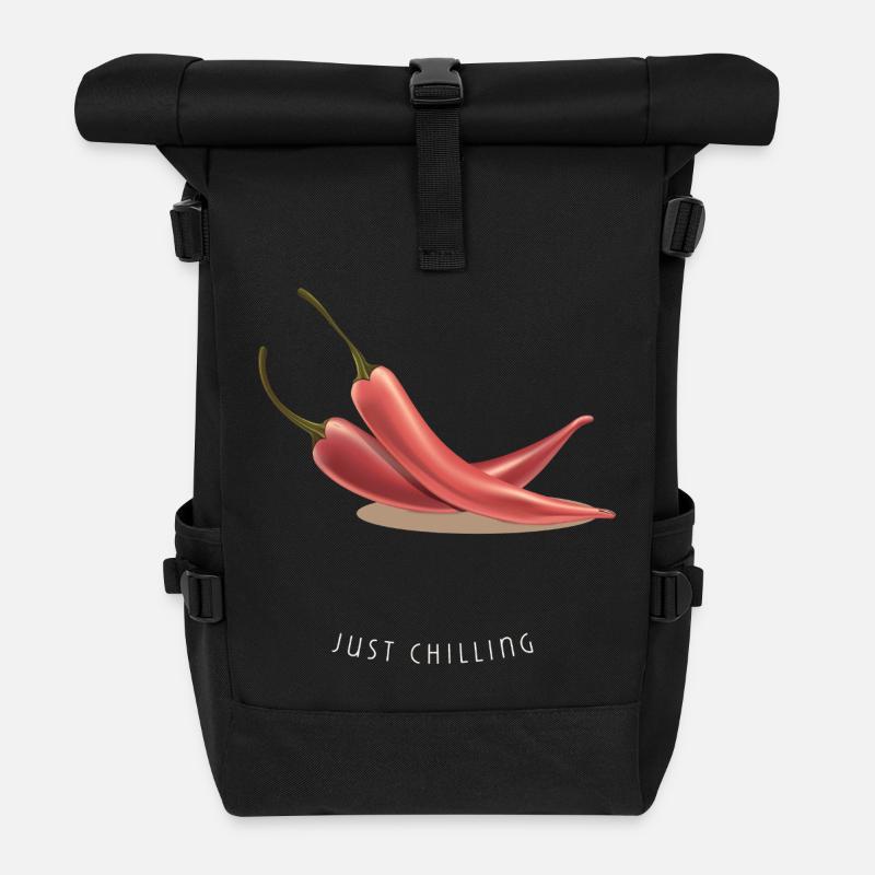 Chili Chillin’ – Lustiges Urlaubsmotiv - Rolltop Rucksack - Schwarz