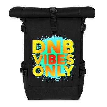 Drum n Bass Shirt Summer DNB Colourful Vibes - Roll Top Backpack - black - Front