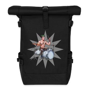 SCHLAGZEUGER #3 – Klang & Bild - Rolltop Rucksack - Schwarz - Vorne