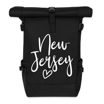 New Jersey Heart Women's Love New Jersey - Rolltop Rucksack - Schwarz - Vorne