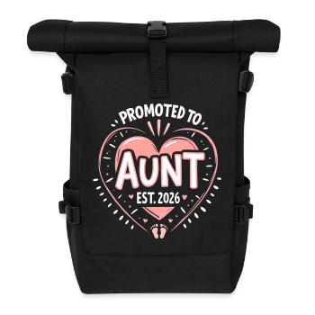 Tante 2026 Tante 2026 Befördert zu Tante 2026 - Rolltop Rucksack - Schwarz - Vorne