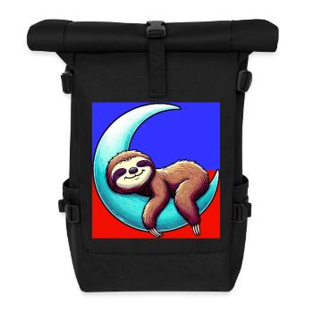 La paresse dort sur la Lune - Sac à dos roll top - noir - Devant