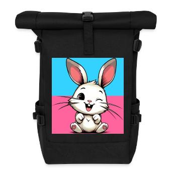 Kaninchen - Rolltop Rucksack - Schwarz - Vorne