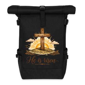 Il est ressuscité - Sac à dos roll top - noir - Devant