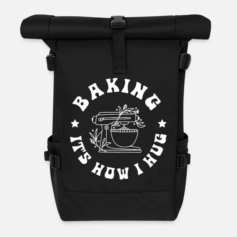 Vintage Bakery - Roll Top Backpack - black