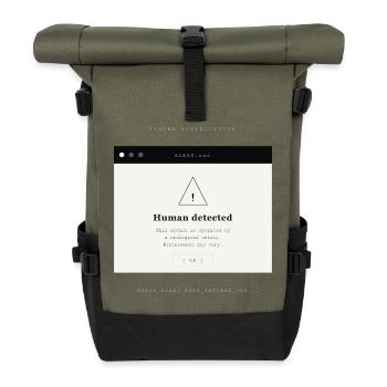 HUMAN DETECTED - Sac à dos roll top - olive/noir - Devant