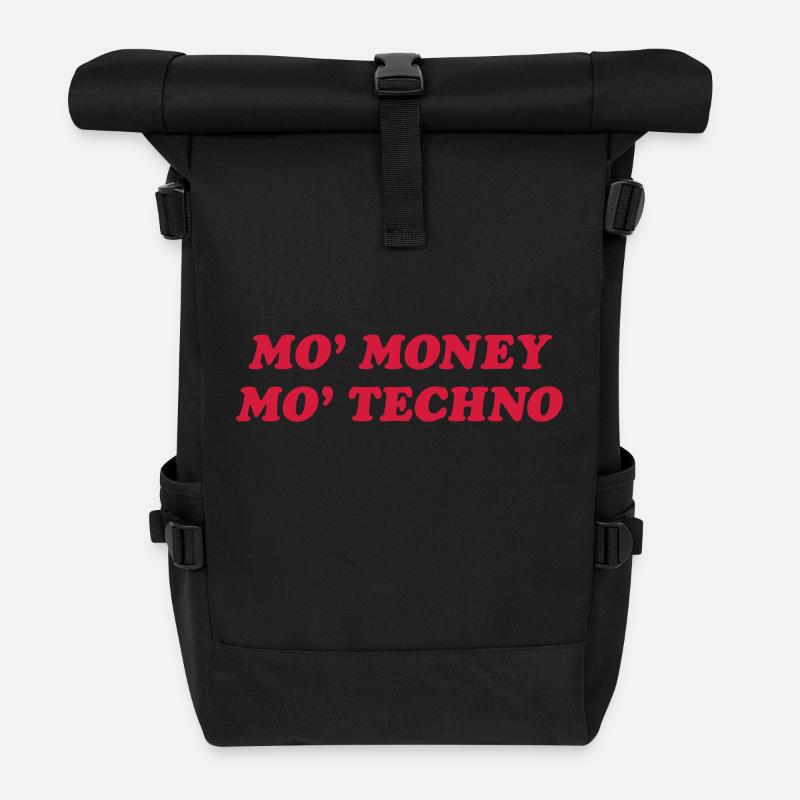 Mehr Techno - Rolltop Rucksack - Schwarz