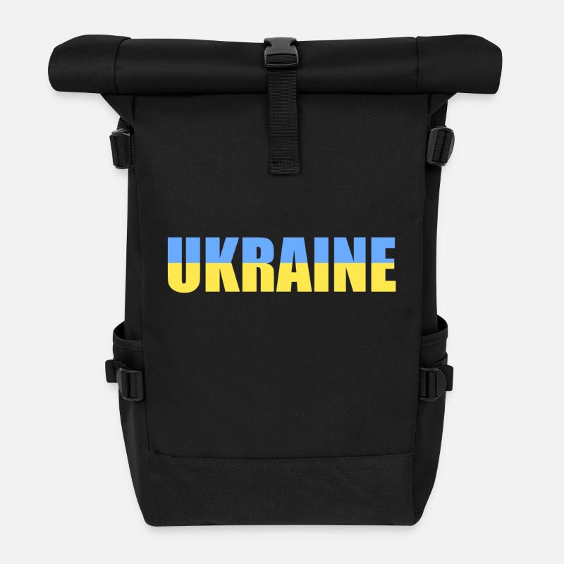 ukraine - Rolltop Rucksack - Schwarz