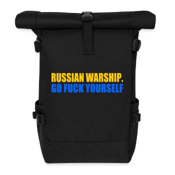 russian warship go f yourself - Rolltop Rucksack - Schwarz - Vorne