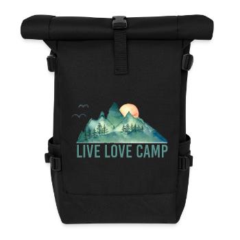 Live Liebescamp - Rolltop Rucksack - Schwarz - Vorne