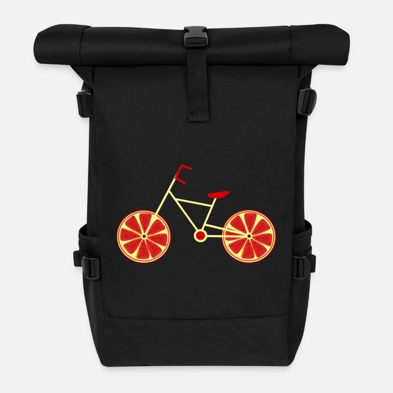 Vélo Grenade Rouge Cycliste Cyclisme - Sac à dos roll top - noir