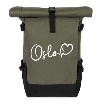 Battement de cœur d’Oslo - Sac à dos roll top - olive/noir - Devant