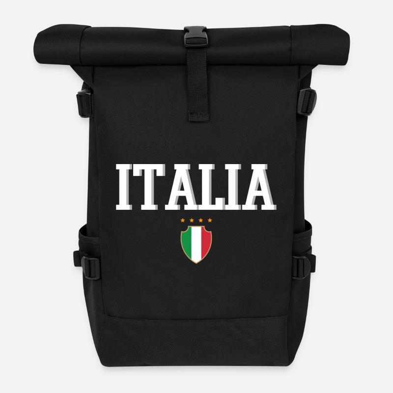 Italien - Rolltop Rucksack - Schwarz