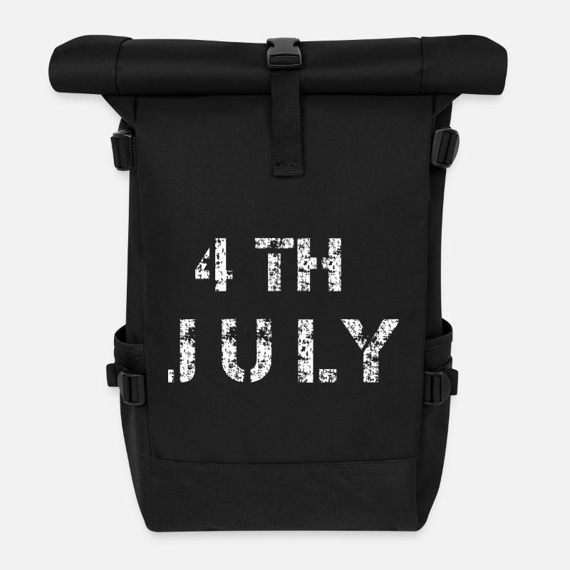 Urban Graffiti Abstract Design - Roll Top Backpack - black
