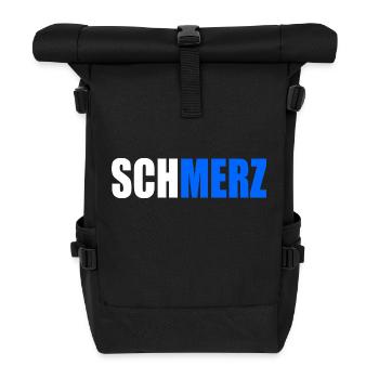 Schmerz no merz - Rolltop Rucksack - Schwarz - Vorne