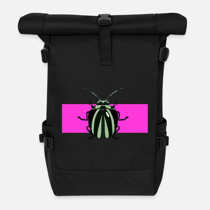 Abstract bug desgin - Rolltop Rucksack - Schwarz