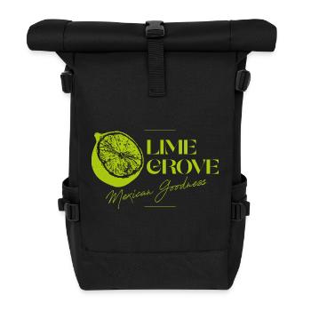 Lime Grove Logo de la bonté mexicaine - Sac à dos roll top - noir - Devant