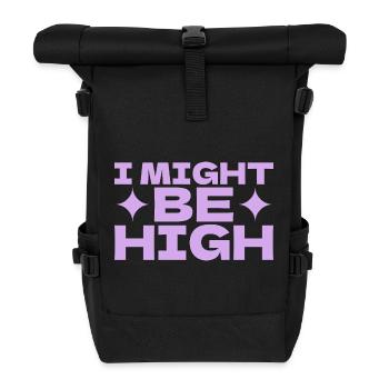 I Could Be High - Pop Art Motif - Roll Top Backpack - black - Front